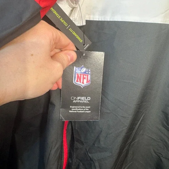 Atlanta Falcons Nike Onfield Apparel NFL Pullover Windbreaker White Black Red L